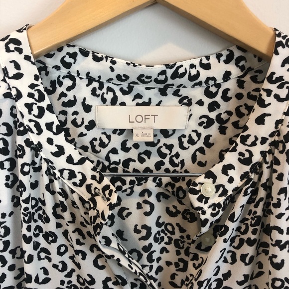 Loft Cheetah Print Blouse - Picture 3 of 6